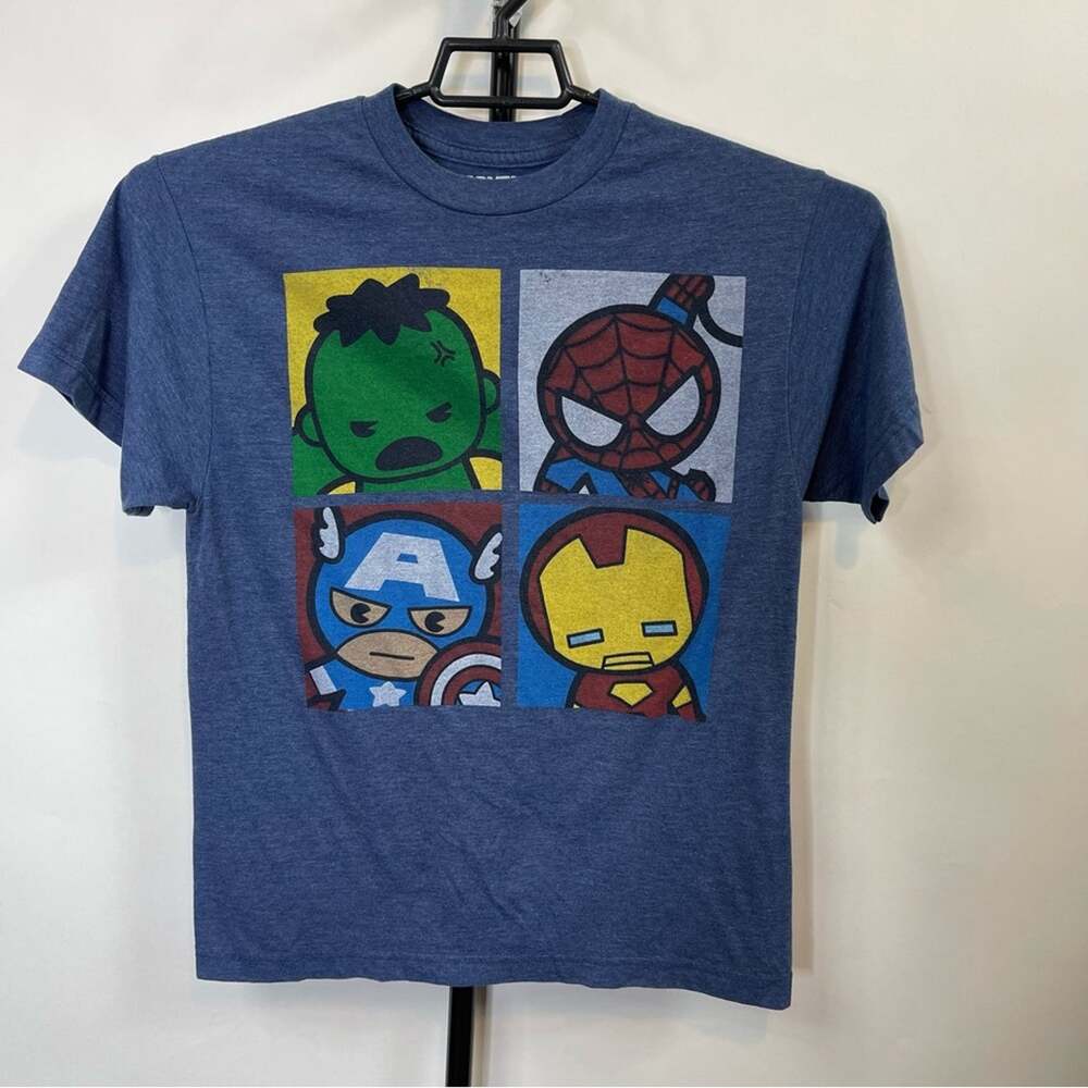 Marvel Avengers Blue Short Sleeve Shirt Size XS Boys